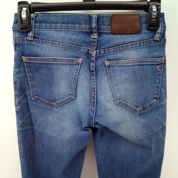Madewell Skinny Skinny Distressed Blue Jeans Cotton Spandex Blend 24 - Picture 7 of 13